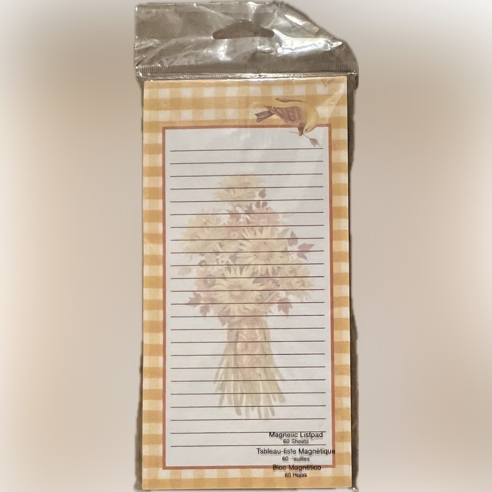 🍄New Magnetic Fridge Autumn Days Notepad List Pad Organization Office 60 Sheets